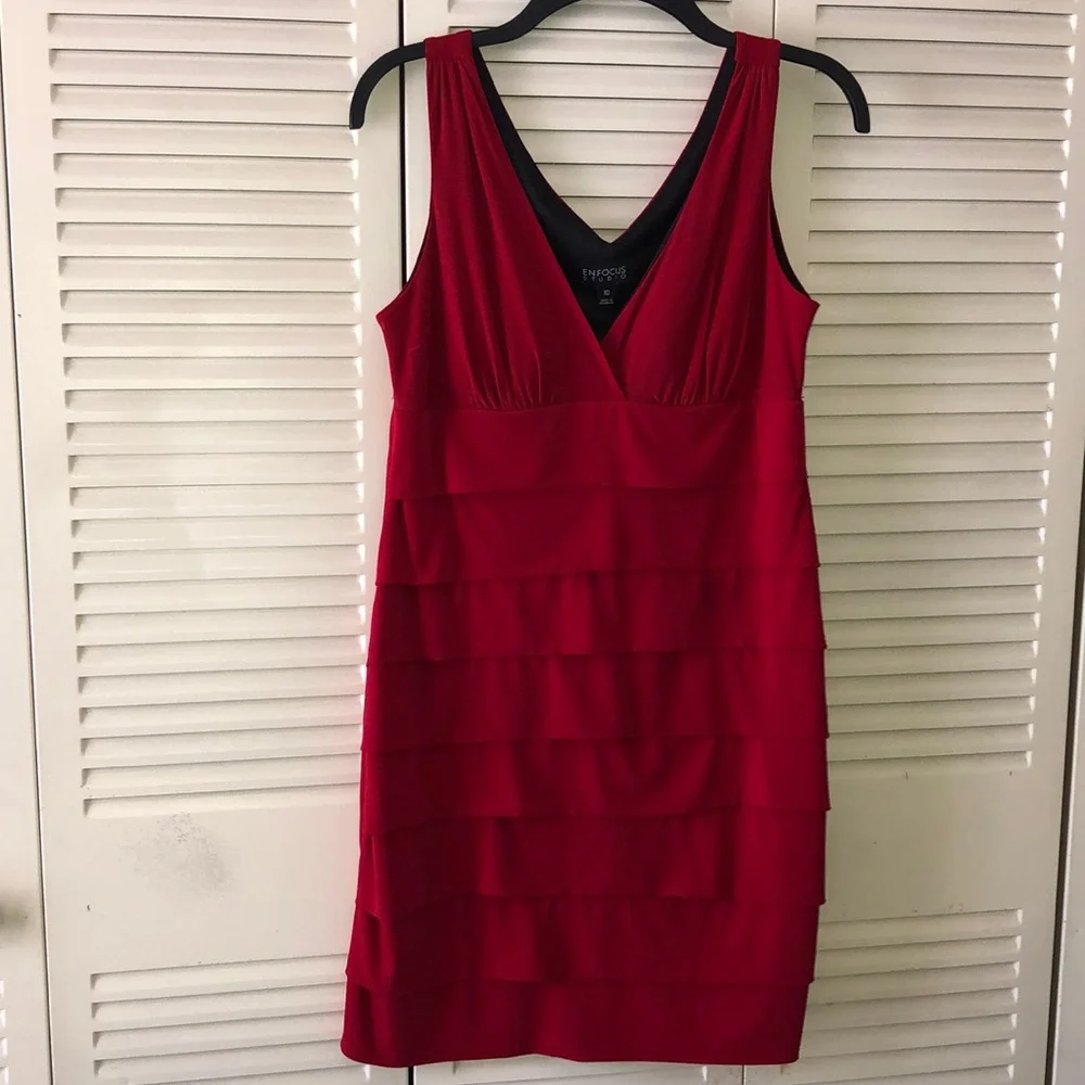 Enfocus Studio Red Dress - Picture 1 of 5